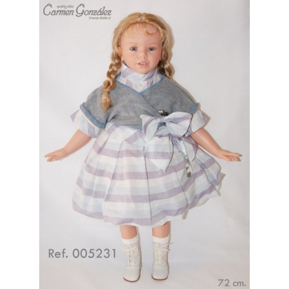 Кукла 72 см Кэндел в полосатом платье и болеро Carmen Gonzalez